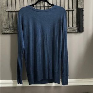 Athleta Blue Open Back Shirt